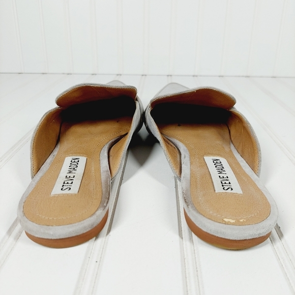 Steve Madden Gray Suede Flavor Flat Mule F922 - Picture 8 of 14